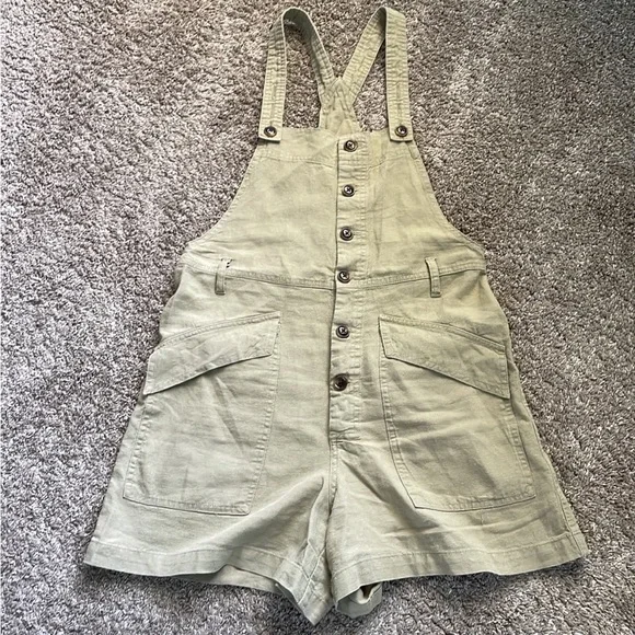 [Price Drop] Urban Outfitters shortall linen overall - Picture 3 of 4